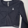 Ryderwear Long Sleeve Crop Top Black – Size Small