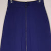 Cue Women's Blue Pleated skirt with front zipper. Size 6 AU