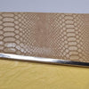 Colette Yellow Beige Snakeskin Clutch with Silver Trim