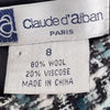 Claude d’alban Paris Wool Tweed Mini Skirt Size 8 AU