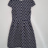 Portmans Navy Polka Dot Fit Flare Dress Size 8 AU