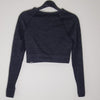 Ryderwear Grey Long Sleeve Crop Top XS