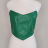 Valleygirl Green Faux Leather Corset Top Green Size 10