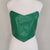 Valleygirl Green Faux Leather Corset Top Green Size 10