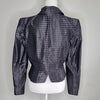 Cue Black Charcoal Textured Zip-Front Blazer Size AU 12