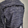 Bardot Cropped Tweed Jacket Navy Black Size AU 8