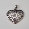 Sterling Silver heart pendant. As shown in photos. Silver
