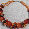 Carnelian &amp; Garnet Gemstone Beaded Necklace