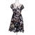 Coco Lace Butterfly Print Crochet Dress Black Size 6 AU