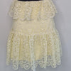 Bardot Yellow Lace Tiered Mini Dress Size 8 AU