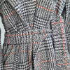 Dotti Checkered Belted Longline Coat Size AU 10