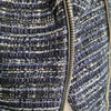 Bardot Cropped Tweed Jacket Navy Black Size AU 8