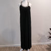 Kitty Kat Black Maxi Dress with Silver Beaded Neckline Size 8 AU