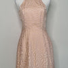 Keepsake Blush Pink Jacquard High-Low Dress Romantic 6 AU