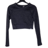 Ryderwear Grey Long Sleeve Crop Top XS