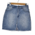 Piping Hot Denim Mini Skirt Raw Frayed Hem Size 8 AU