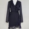 Bardot Black Polka Dot Ruffle Mini Dress Black 6 AU
