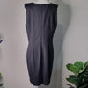 Portmans Grey Pinstripe Ruffle Detail Dress Size 16 AU Made in Australia