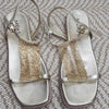 Midas Gold Glitter Embellished Sandals Gold Size 42