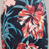 Cue Black Floral Print Fitted Dress Size 6 AU