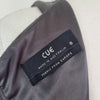 Cue Charcoal Grey Satin Cocktail Dress Grey Size 8 AU