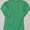 Dian Yi Liam Green Blouse with faux Pearl Collar Green