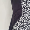Cue in the City Black White Animal Print Panel Dress Size 10