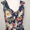 Portmans Signature Navy Floral Pencil Dress Navy Size 14