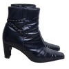Gabor Black Leather Ankle Boots Black Size AU 9.5