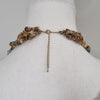 Brown and tan beaded necklace with gold accents, jewellery