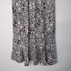 Decjuba Black & White Leopard Print Midi Skirt Size Small