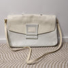 Mangiameli Misung Leather Shoulder Bag Elegant crocleather