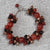 Carnelian, Smoky Quartz and freshwater pearl beaded Silver