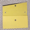 Colette Yellow Beige Snakeskin Clutch with Silver Trim