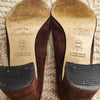 Linea Verde Suede Block Heels Brown AU8