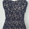 Portmans Black Strapless Lace Dress Nude Lining Cocktail Evening Midi 8 AU