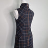 Cue Black Check Sleeveless High Neck A-Line Dress 6 AU