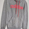 Adidas Grey Hoodie with Coral Logo