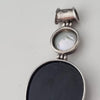 925 Sterling Silver Black onyx White mother of included.