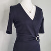 Portmans Black Wrap Dress Size 8 AU
