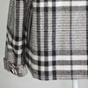 Katies black and white plaid jacket coat with a boho, 14
