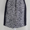 Cue in the City Black White Animal Print Panel Dress Size 10