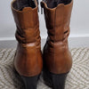 Sandler “Apollo” Tan Leather Ankle Boots – Size 38B (AU 7)
