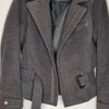 Cristal Grey Wool Blend Belted Jacket | Size Small (AU 6–8) | Classic Winter Coat