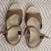 Crocs Brown Canvas Wedge Sandals – Women’s W9 (AU/US 9 / EU 40)