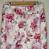 Forever New White Pink Floral Pencil Skirt Size 10 AU