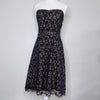 Portmans Black Strapless Lace Dress Nude Lining Cocktail Evening Midi 8 AU