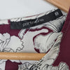 Portmans Burgundy White Floral Sleeveless Top Size 8