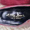 Rare Vintage Laura Benini Burgundy Leather Heels 7 AU
