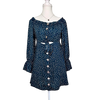 Blossom Green Polka Dot Cut-Out Mini Dress AU 10